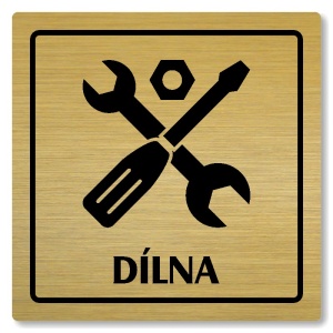 Dílna, 100x100mm, zlatá, Arizona